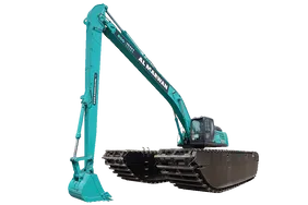 Kobelco SK380 Amphibious Long Boom Excavator-white background img